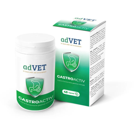 Afectiuni Digestive - Gastroactiv, hrana complementara pentru caini si pisici, flacon x 45 capsule