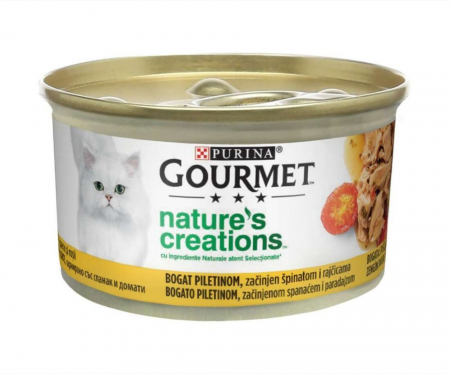 Hrana Umeda - Gourmet Nature's Creations, Bogat in cu pui rosii si spanac, 85 g