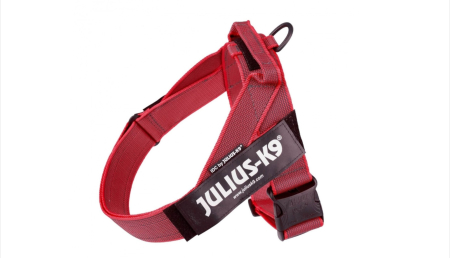 Accesorii caini - Ham caine Julius K9 IDC Color & Gray - S 49 - 67 cm - Rosu