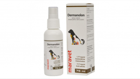 Pisici - Dermanolon spray, 75 ml