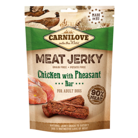 Caini - Carnilove Jerky Chicken with Pheasant Bar 100 g