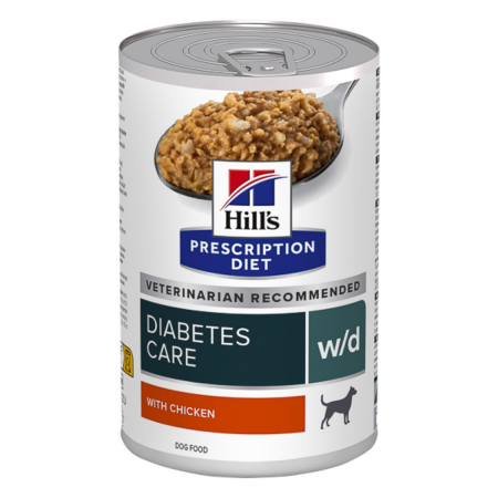 Caini - Hill's PD Canine w/d, Diabetes Care cu Pui, 370 g