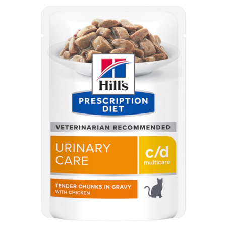 Pisici - Hill's PD Feline c/d Chicken, urinary care, hrana umeda pentru pisici, 85 g