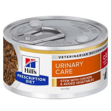 Diete veterinare pisici - Hill's PD Feline c/d Stress Chicken & Vegetables Stew 82 g