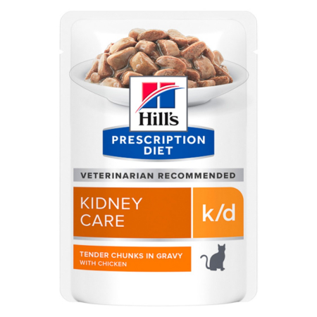 Diete veterinare pisici - Hill's PD Feline K/D Chicken, 85 g