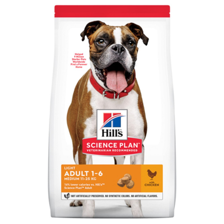 Caini - Hill's SP Canine Adult Light Medium Chicken 14 kg