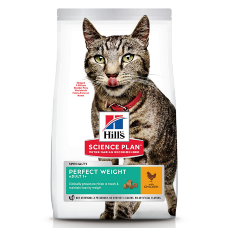 Hrana Uscata Pisici - Hill's SP Feline Adult Perfect Weight Chicken 1.5 kg