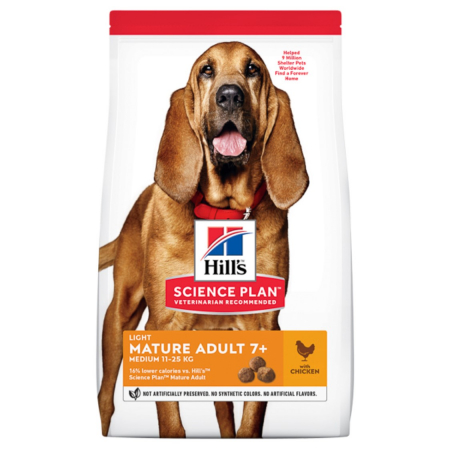 Caini - Hill's SP Canine Mature Light Medium Chicken 14 kg