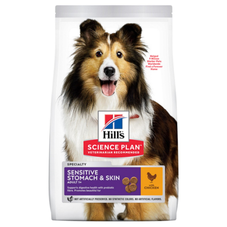 Caini - Hill's SP Canine Adult Skin and Stomach Chicken 14 kg