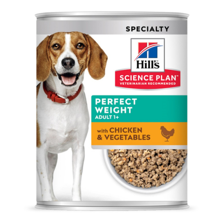 Caini - Hill's SP Canine Adult Perfect Weight Chicken and Vegetables 363 g