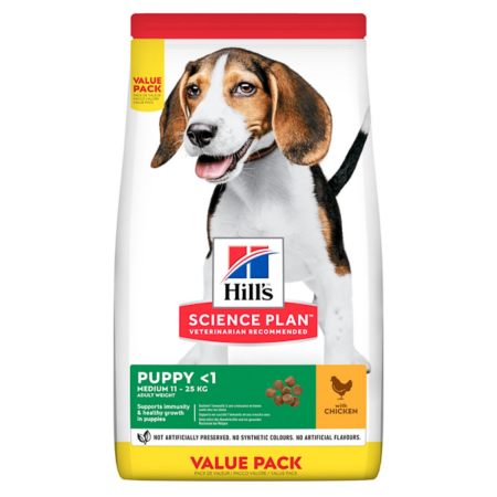 Caini - Hill's SP Canine Puppy Medium Chicken 18 kg Value Pack