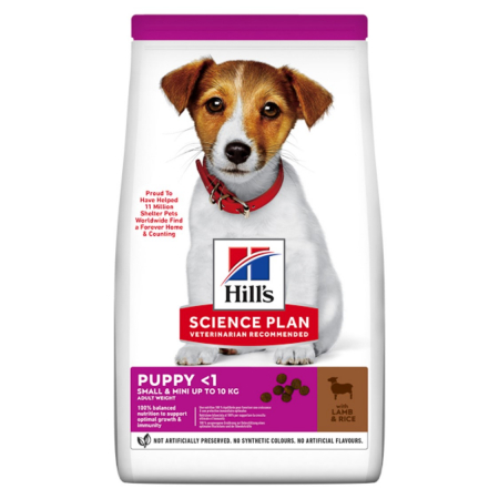 Caini - Hill's SP Canine Puppy Small and Mini Lamb and Rice 300 g