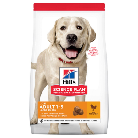 Caini - Hill's SP Canine Adult Light Large Breed Chicken 14 kg
