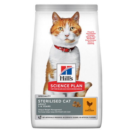 Hrana Uscata Pisici - Hill's SP Feline Adult Sterilised Chicken 15 kg
