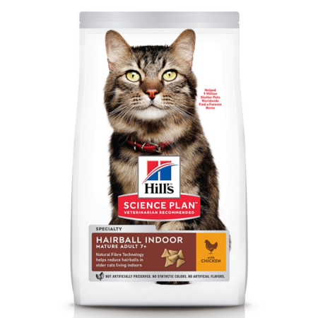 Hrana Uscata Pisici - Hill's SP Feline Mature Hairball and Indoor Chicken 1.5 kg