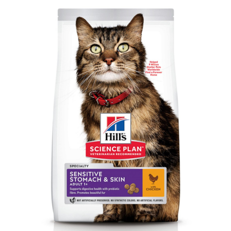 Hrana Uscata Pisici - Hill's SP Feline Adult Skin and Stomach Chicken 7 kg