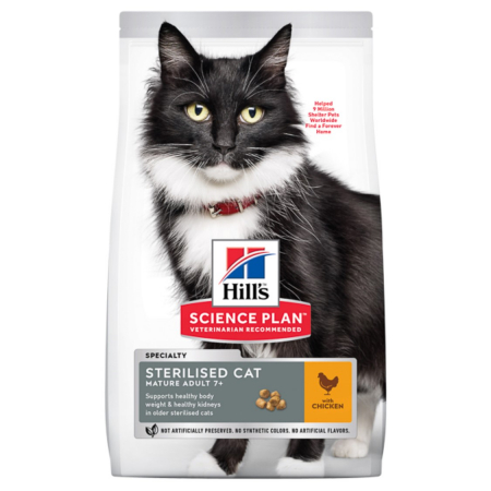 Hrana Uscata Pisici - Hill's SP Feline Mature Sterilised Chicken 3 kg