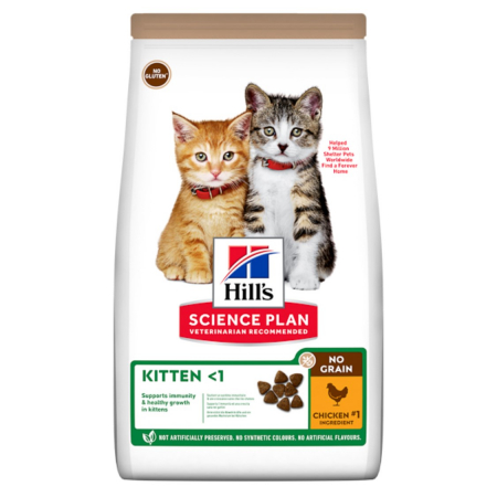 Hrana Uscata Pisici - Hill's SP Feline Kitten No Grain Chicken 1.5 kg