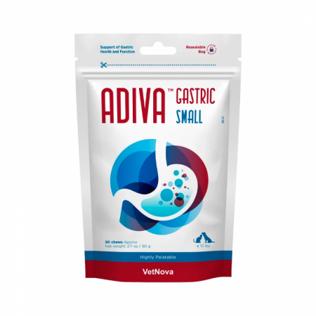 Afectiuni Digestive - Hrana complementara, protectie gastrica completa, ADIVA® Gastric Chews Small, VetNova, 30 chews