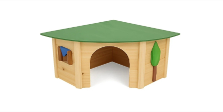 Diverse Rozatoare - Casuta colt pentru rozatoare Nayeco– 30x30x19 cm