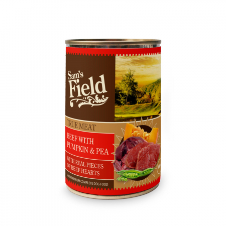 Hrana Umeda Caini - Hrana Umeda caine, Sam's field true meat beef with pumpkin & pea 400gr