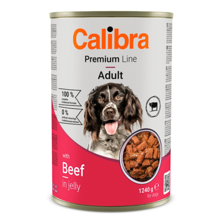 campanie royal saci adult - Hrana umeda caini, Calibra Dog Premium Can with Beef 1240 g