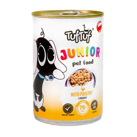 Hrana Umeda Caini - Hrana umeda caini, TUF TUF JUNIOR PUPPY POULTRY- 415G