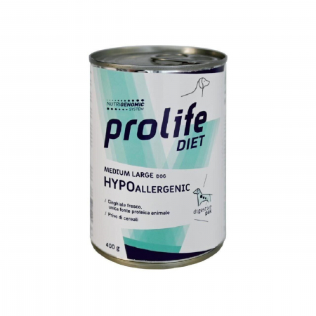 Caini - Dieta veterinara umeda prolife hypoallergenic pentru caini de talie medie/mare cv 400g