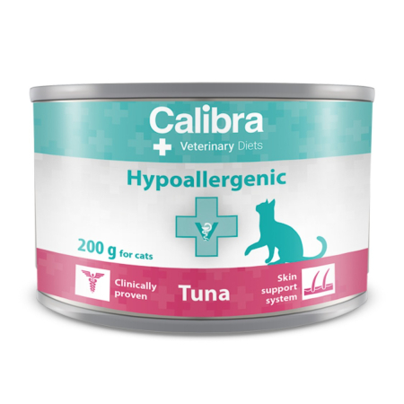 Pisici - Hrana umeda dietetica pentru pisici Calibra VD Cat Can Hypoallergenic Tuna 200 g