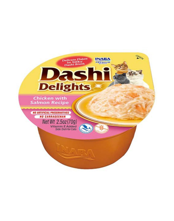Pisici - Hrana Umeda fara cereale, Ciao Dashi Delights pentru pisici cu Ton si Somon 70 g