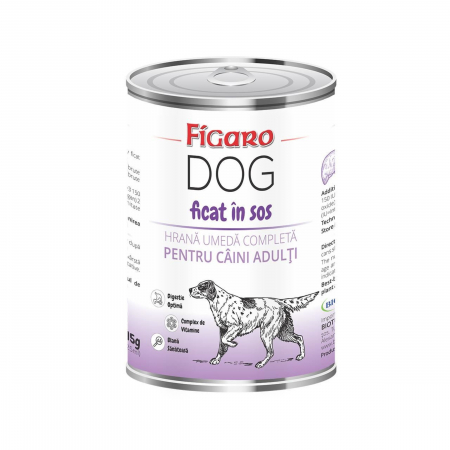 Hrana Umeda Caini - Hrana umeda pentru caini figaro dog ficat in sos conserva 415 g