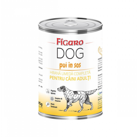 Hrana Umeda Caini - Hrana umeda pentru caini figaro dog pui in sos conserva 415 g