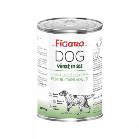 Hrana Umeda Caini - Hrana umeda pentru caini figaro dog Vanat in sos conserva 1240 g