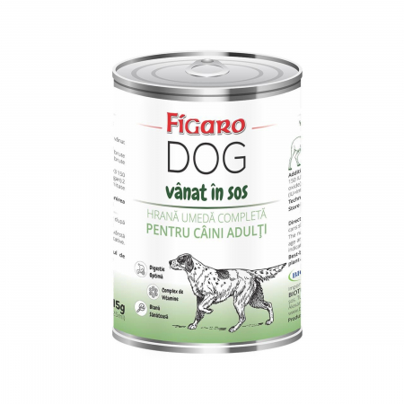 Hrana Umeda Caini - Hrana umeda pentru caini figaro dog Vanat in sos conserva 415 g