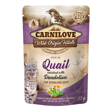 Pisici - Hrana Umeda pentru pisici Carnilove cu Prepelita, 1x85 g
