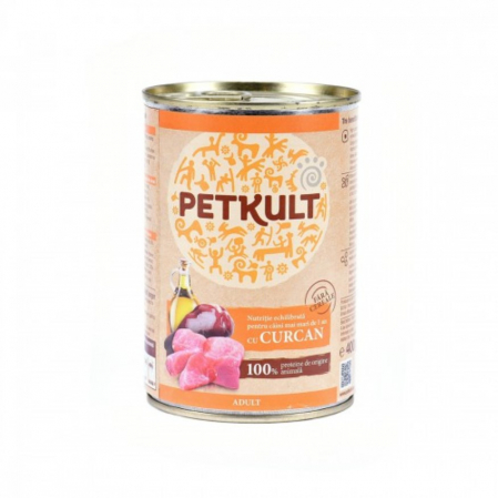 Hrana Umeda Caini - Hrana umeda Petkult Adult cu curcan 400 g