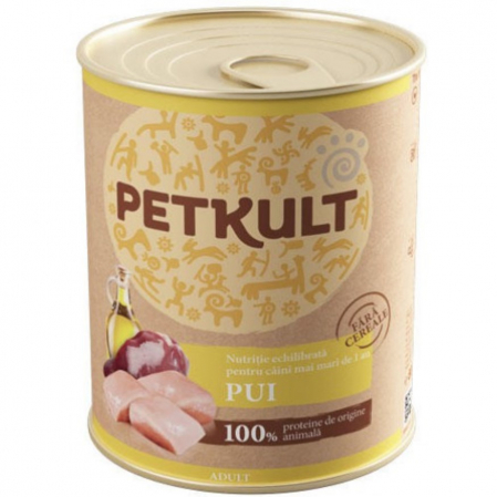 Hrana Umeda Caini - Hrana umeda Petkult Adult cu pui 800 g