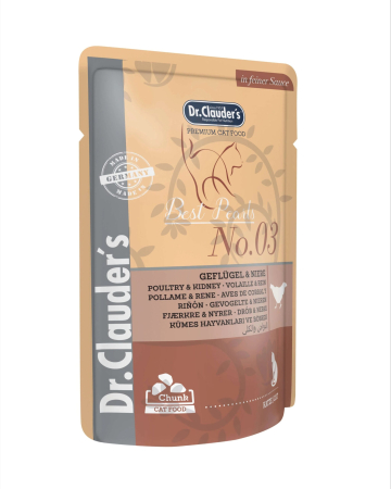 Hrana Umeda - Hrana umeda pisica cu pasare de curte si rinichi Dr Clauder, 100 g