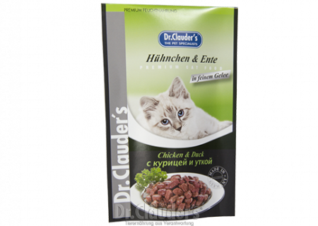 Hrana Umeda - Hrana umeda pisica cu pui si rata Dr Clauder, 100 g