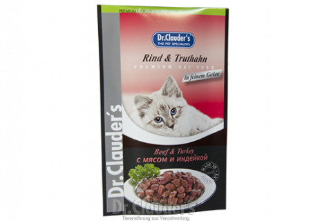 Hrana Umeda - Hrana umeda pisica cu vita si curcan Dr Clauder, 100 g