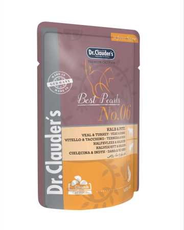 Hrana Umeda - Hrana umeda pisica cu vitel si curcan Dr Clauder, 100 g