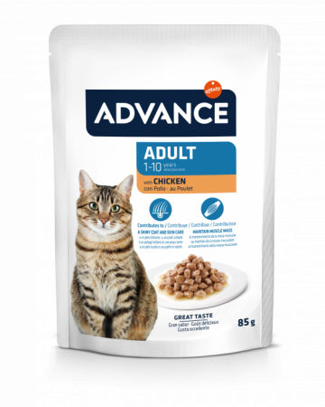 Hrana Umeda - Hrana umeda pentru pisici Advance Adult cu Pui - plic 85 g