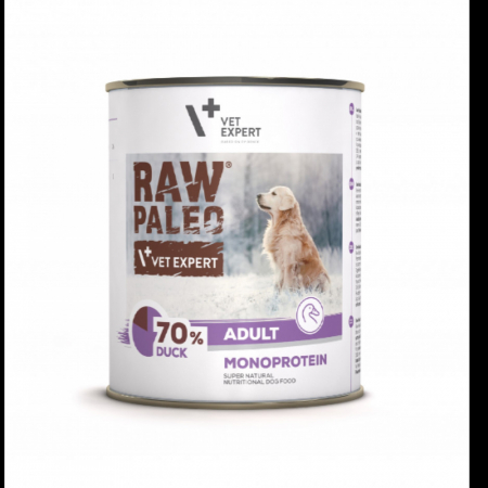 Caini - Hrana umeda, RAW PALEO, adult, carne de rata, 800 g