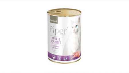 Hrana Umeda - Conserva hrana umeda Piper Cat Sterilised, Iepure 400 g