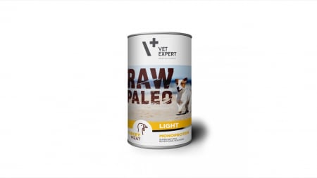 Caini - Hrana umeda, RAW PALEO Light, adult, Curcan, 400 g