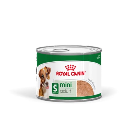Caini - Conserva hrana umeda caini, Royal Canin Mini Adult Loaf, 195G
