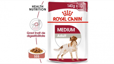 Hrana Umeda Caini - Royal Canin Medium Adult, 10 x 140 g