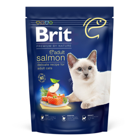 Hrana Uscata Pisici - Hrana Uscata Brit Premium by Nature Cat Adult Salmon 800 g