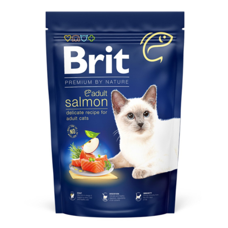 Hrana Uscata Pisici - Hrana Uscata Brit Premium by Nature Cat Adult Salmon 1.5 kg