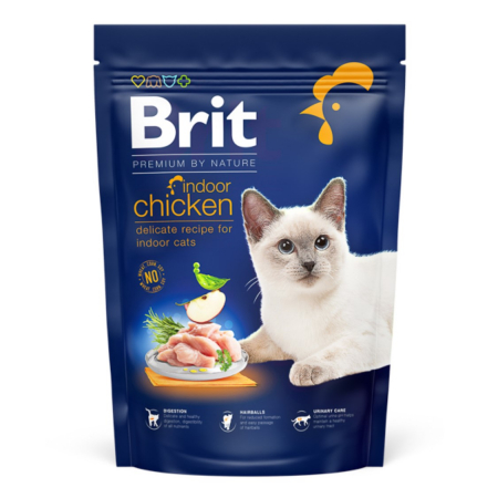 Hrana Uscata Pisici - Hrana Uscata Brit Premium by Nature Cat Indoor Chicken 800 g